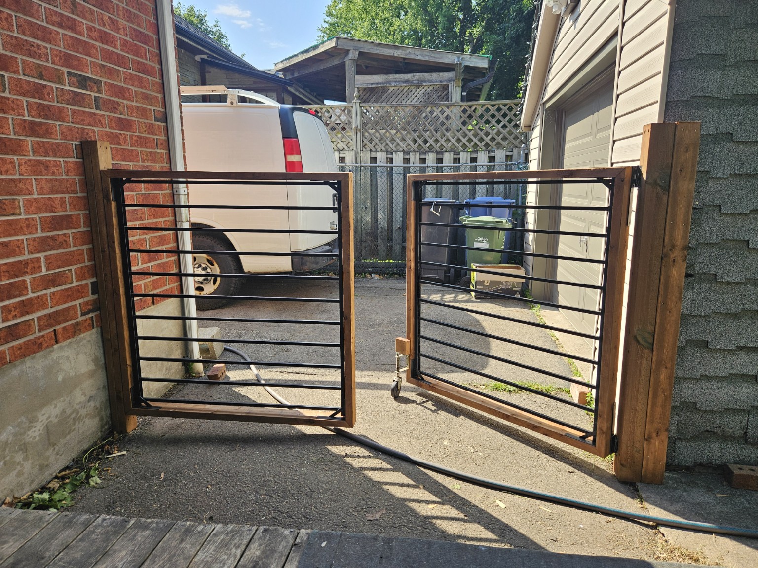 Custom exterior fence and gate