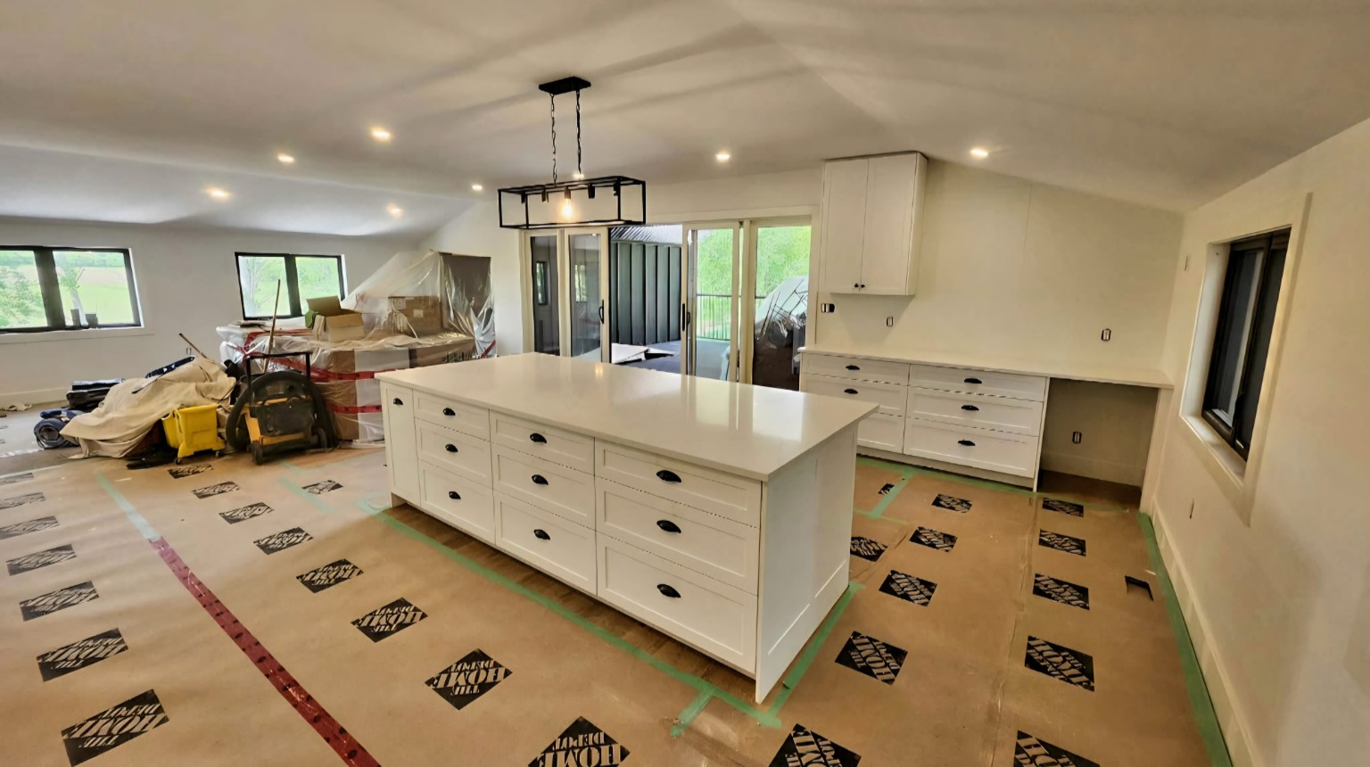 Kitchen island and cabinetry installation